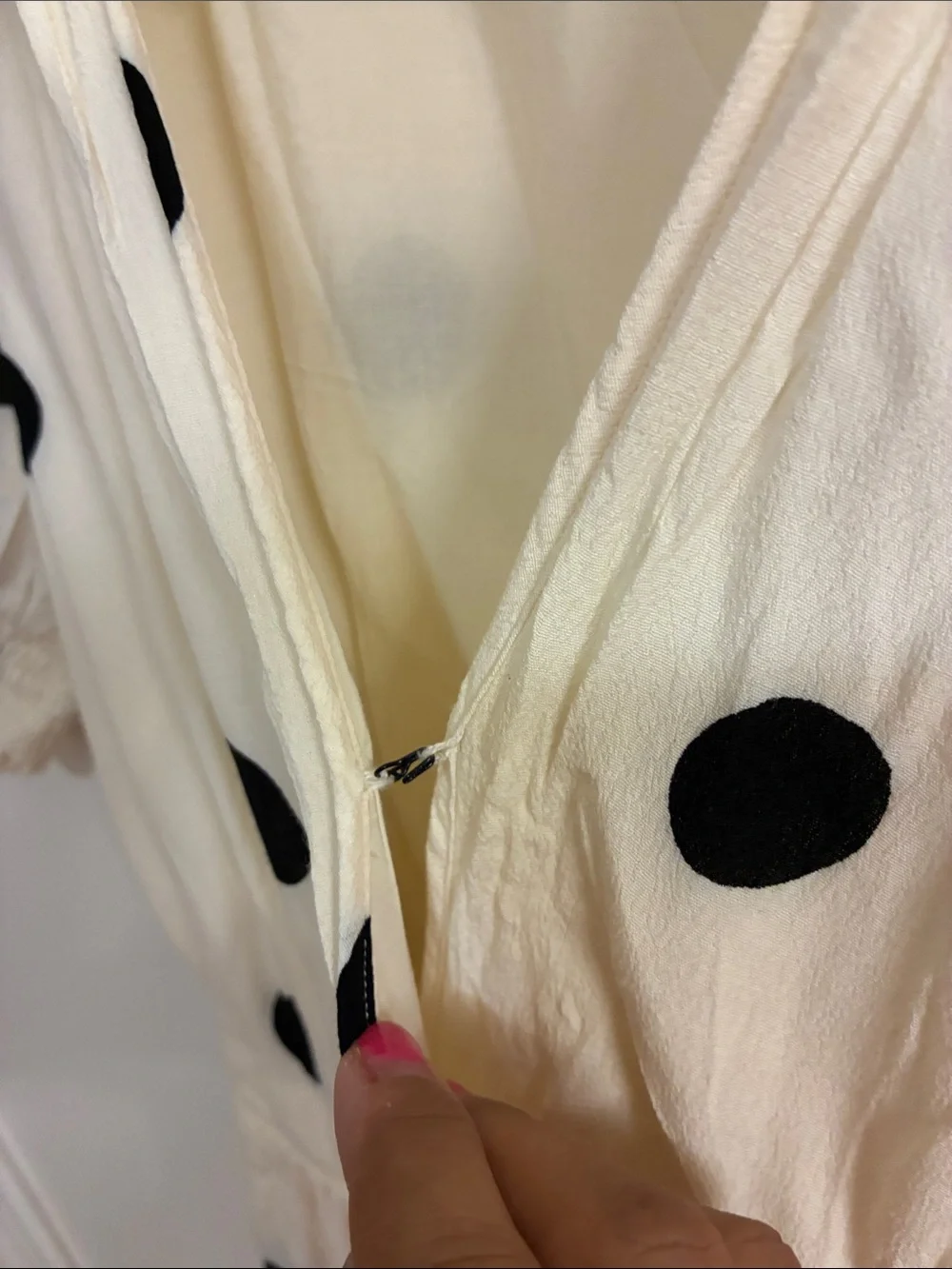 Maeve by Anthropologie White Midi Dress with Black Polka Dots Sz 00